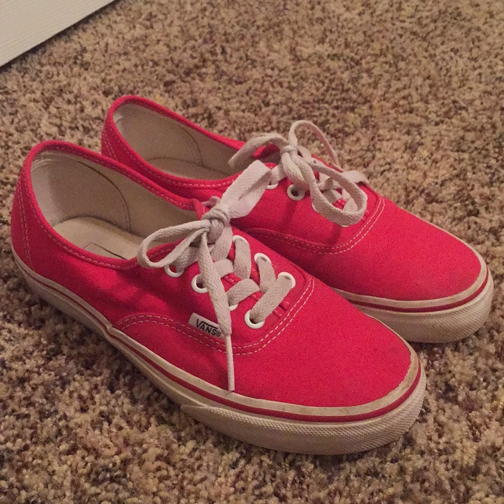 Red Vans, size 7